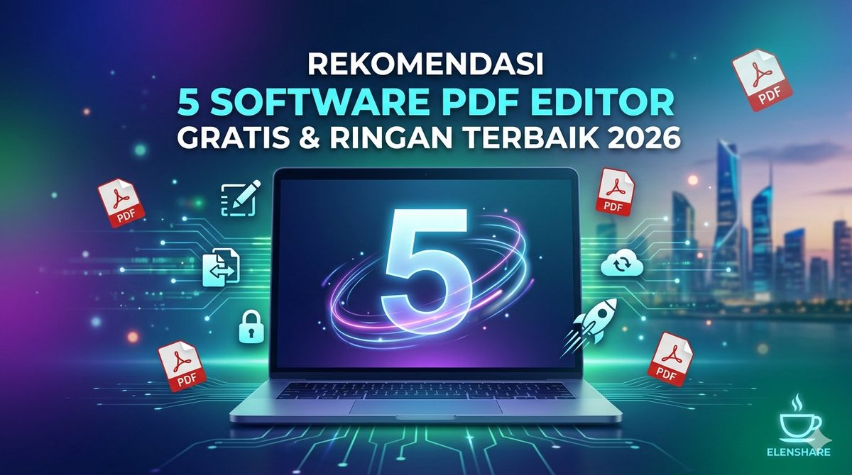 elenshare0's tweet image. Ngedit file PDF nggak perlu ribet atau pakai aplikasi berat kayak Adobe Acrobat! 🛑🙅‍♂️

Nih, cobain deretan Software PDF Editor GRATIS &amp;amp; Super Ringan 2026 🚀💻

Cek list &amp;amp; link downloadnya di sini: 👇 elenshare.my.id/2026/03/rekome…
#ElenShare #EditPDF #SoftwareGratis #TipsPC