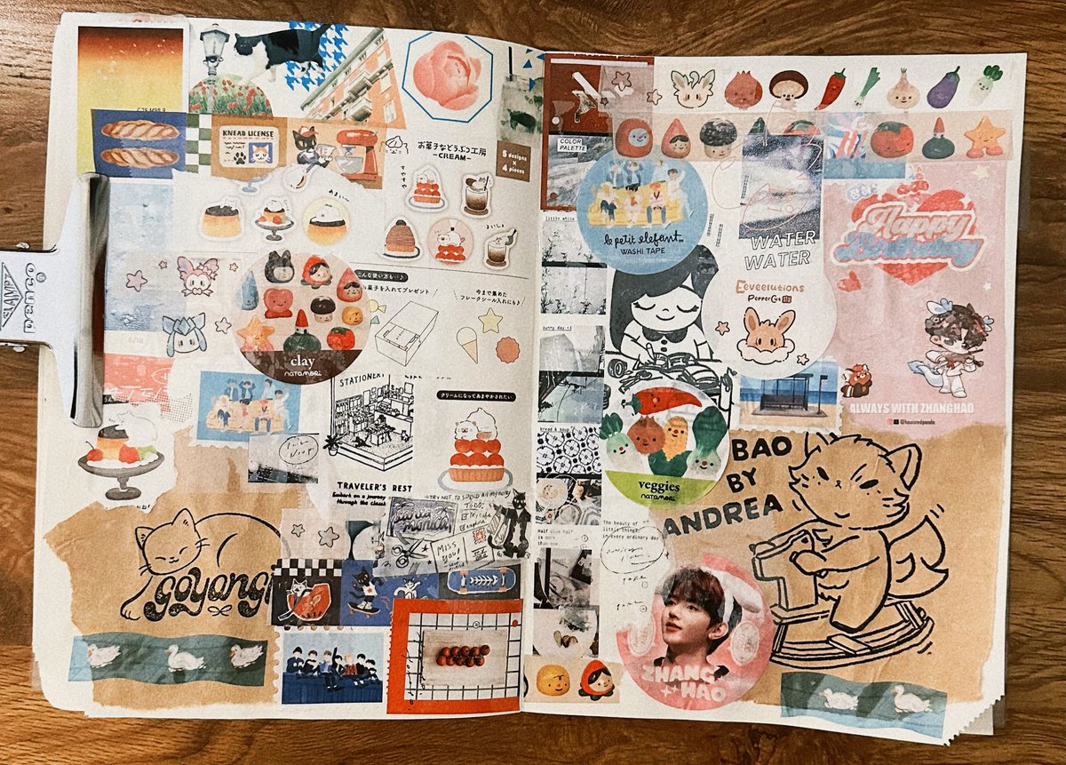rememb3rdays's tweet image. today's #JOURNAL spread 🌟📓🧅🎻