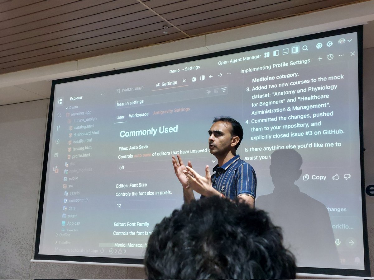 Praveenk_23's tweet photo. Walked in as an attendee.
Walked out as a future speaker. 🎤
One event. One room. One decision to show up.

@GDGAhmedabad  @antigravity in Action showed me what AI-powered dev workflows actually look like in production.

 @googledevs @GoogleIndia @GoogleLabs @stitchbygoogle https://t.co/lbnvw288zx