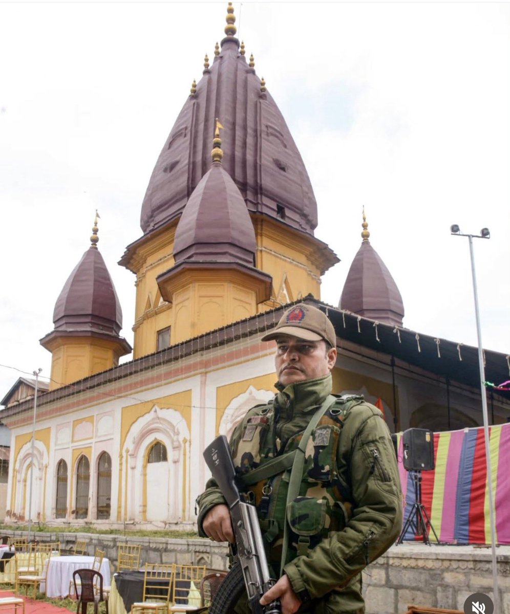 Raghunath Mandir in Kashmir Valley was closed in 1990s by Islamists.

Finally reopened after 36 years amid security.

This is about a Hindu Mandir in Hindustan.