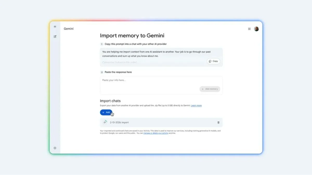 the_yellow_fall's tweet image. Google's new Gemini migration tool lets you import ChatGPT and Claude memories and ZIP chat histories. Switch AI assistants in 2026 without losing your data!

#GoogleGemini #ChatGPT #Claude #AIMigration #MemoryImport #TechNews2026 #DataPrivacy
securityonline.info/google-gemini-…