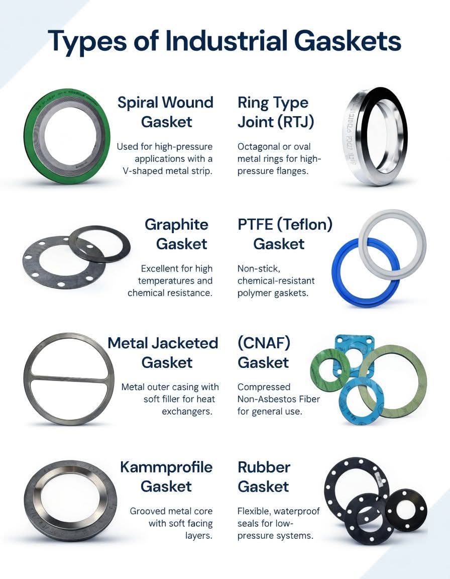 Weldfabworld's tweet image. Common Flange Gasket Types Used in Piping Systems:-

Visit weldfabworld.com

#gasket #pipesupports #pipeclamps #piping #flange  #pipingengineering a