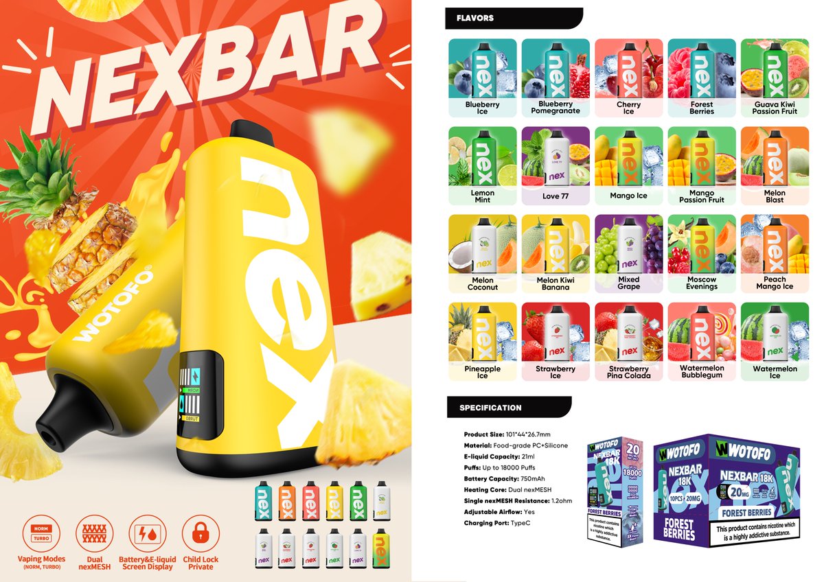 WOTOFO NEXBAR 18K and 25K inventory in European country. DM and get more information whatsapp:+86-15986636738
#vape factory#wotofo vape#disposible vape#l4l#beautiful