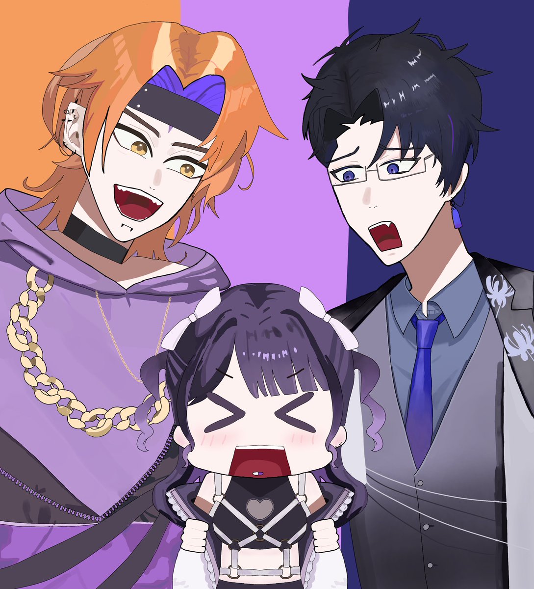 Koko_2600910's tweet photo. 3人のわちゃわちゃが好きすぎて描いてしまった
#naraku_art
#りむあと
#reginart https://t.co/Z9tPYvcSMn