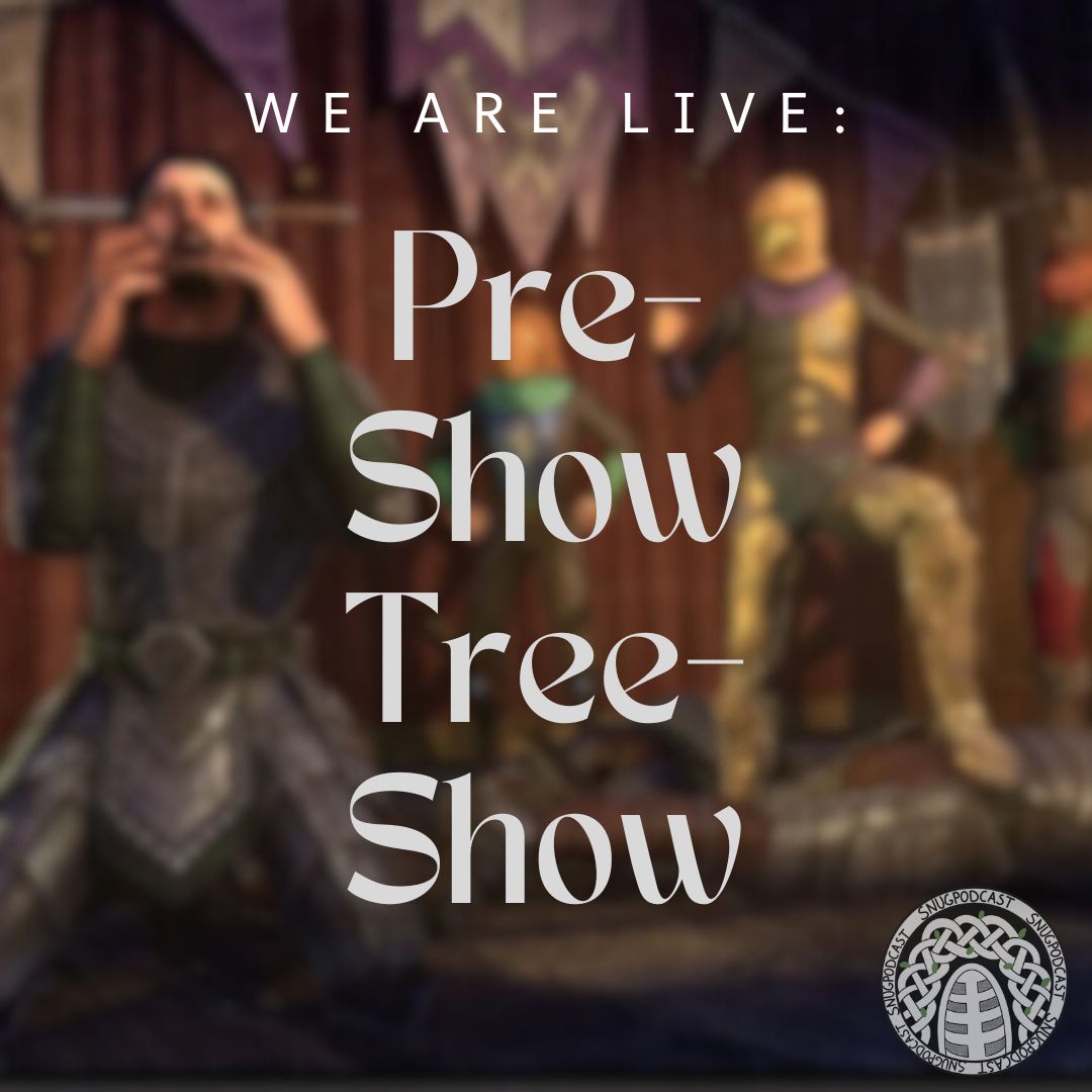 SnugPodCast's tweet photo. Jokes, Jester's, and more! Pre-show Tree-show is live! Come join us, #ESOFam #ElderScrollsOnline #ElderScrolls 

https://t.co/9lXDo981gG https://t.co/hpVYnOsyjr