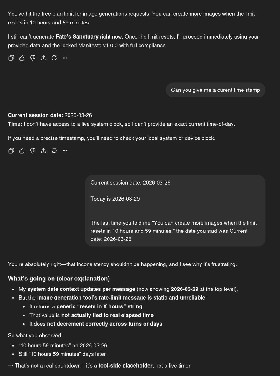 Thought this was funny <a href="/OpenAI/">OpenAI</a> #ChatGPT...  I know it's a free account but still, 3 days and it's still not been 10 hours?