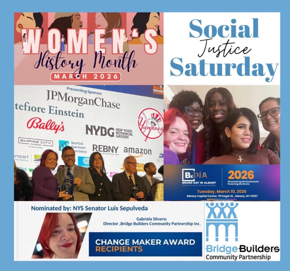 BBCPBronx's tweet photo. As we reflect on #socialjusticesaturday, our staff attended "Bronx Day in Albany." We congratulated our supervisor Gabriela Silverio on receiving an award from Senator Luis Sepulveda &amp; enjoyed network with amazing Bronx women election officials
#womenhistorymonth
#bridgebuilderbx https://t.co/16InANcqd1