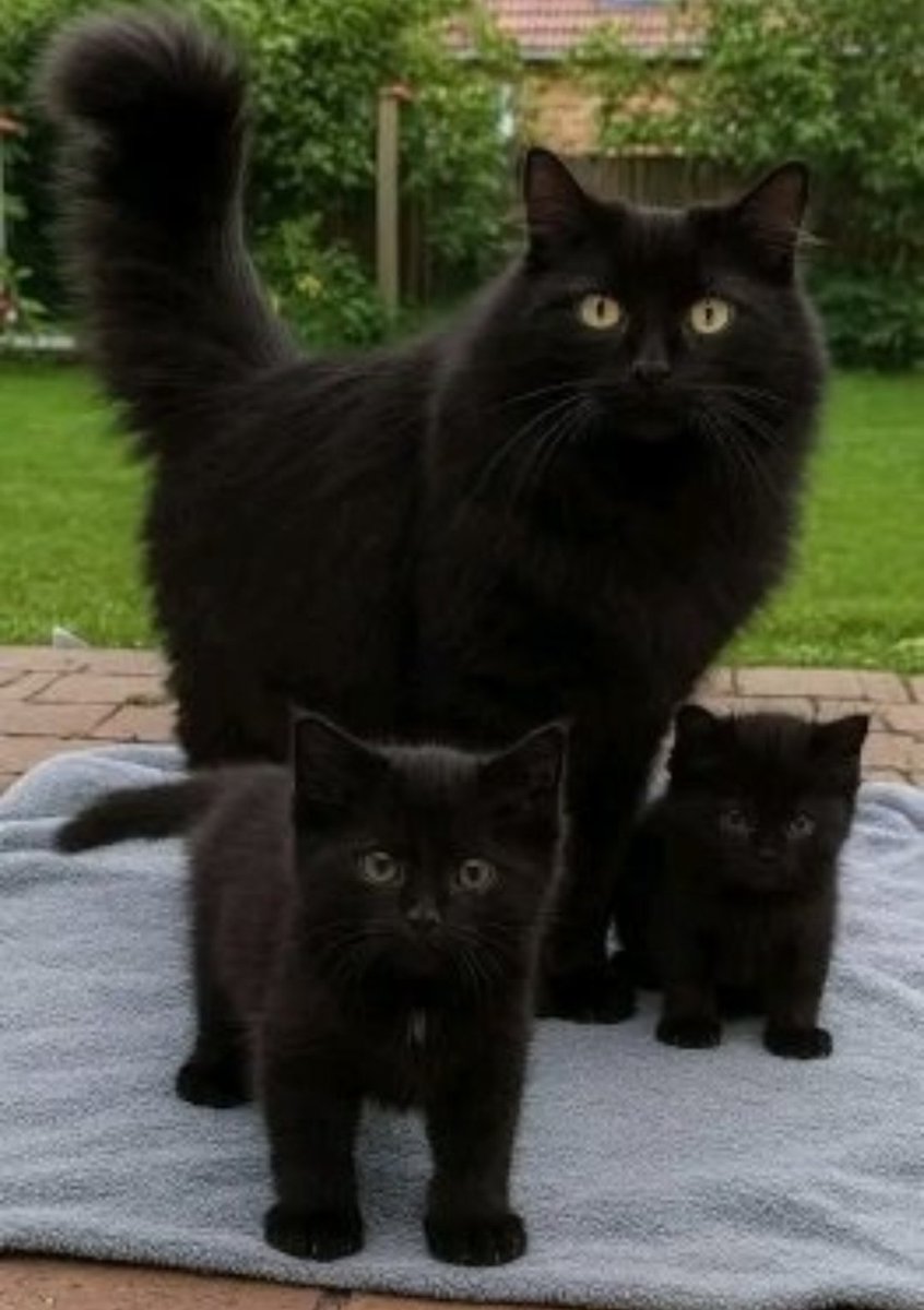 Black Beauty Momma And Two Babys 🐾❤️
Please just drop your heart ❤️