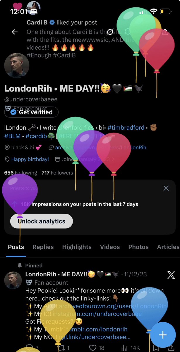 LondonRih • ME DAY!!🥳🖤🇵🇸🐦‍⬛ tweet media