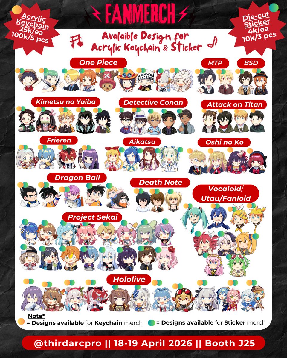 ThirdArc | COMIPARA 6 (J25) | Anime Fanmerch tweet media