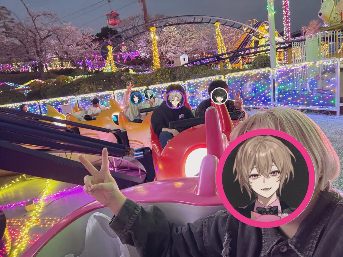 komugi_sabu's tweet photo. セブプラの皆でよみうりランドに行ってきたぞ〜‼️‼️✨

おもろい事起こり過ぎて笑いが絶えなくて1日中腹筋が痛かったです！笑

絶叫いっぱい乗って美味しいもの食べてイルミネーションすんごい綺麗でと〜っても楽しかったです(●︎´艸`)

後日談はまた配信で話すねん♪ https://t.co/CjzpEclRqR