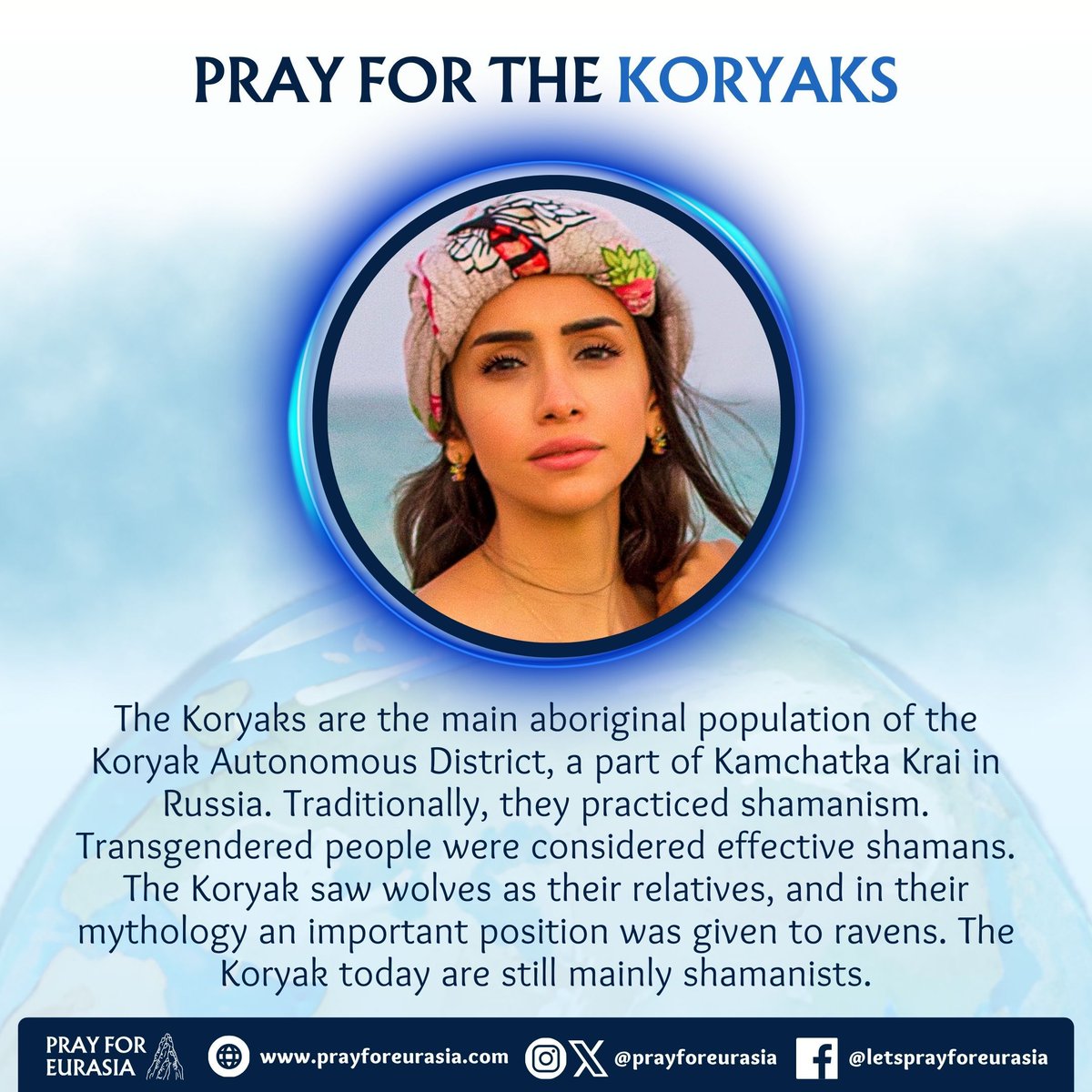 prayforeurasia's tweet image. 📌 Pray that the hearts of the Koryak will be open to the truth of Jesus and that they will know His power and authority over the physical and spiritual realms.

📲 Download the Pray for Eurasia app on Google Play and the App Store!

#prayforeurasia #upg #greatcommision #missions
