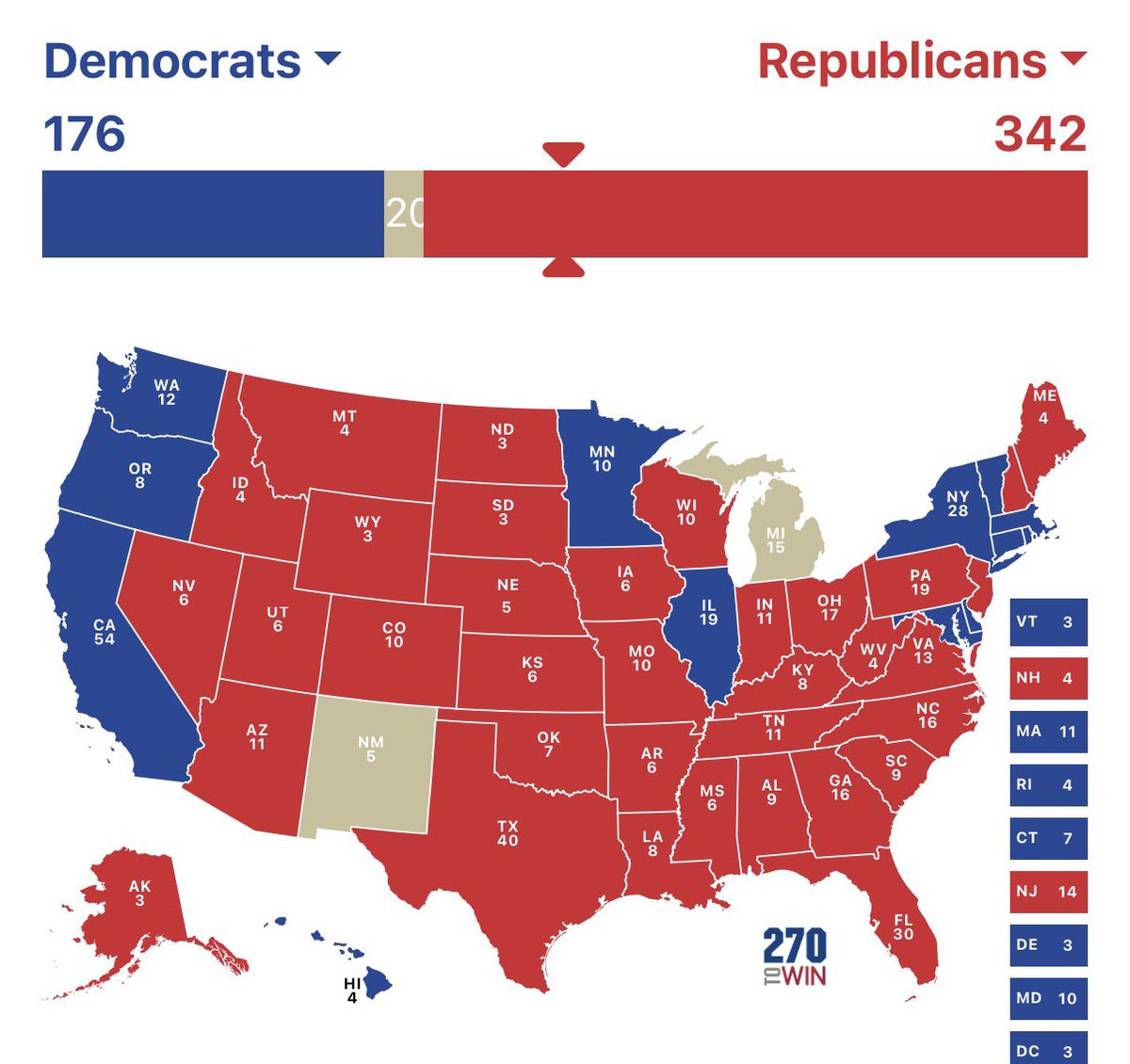 The elections if Tlaib was the Democratic nominee