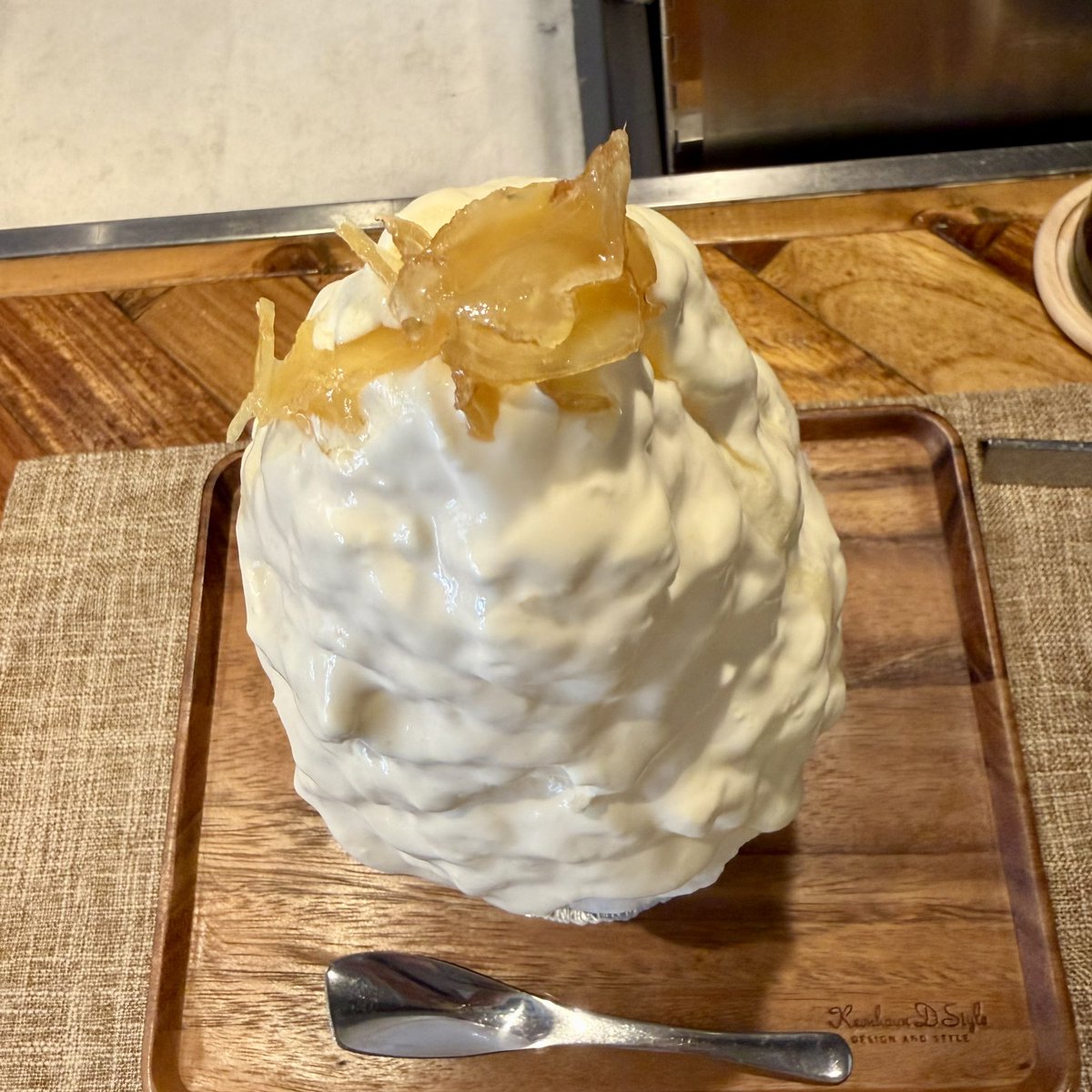 tomohiro3210's tweet image. 「delish」
「レモンクリームジンジャー」
完全顕現！これこれ
これよ
あふるるなみだもの
#delish #かき氷　#レモンクリームジンジャー