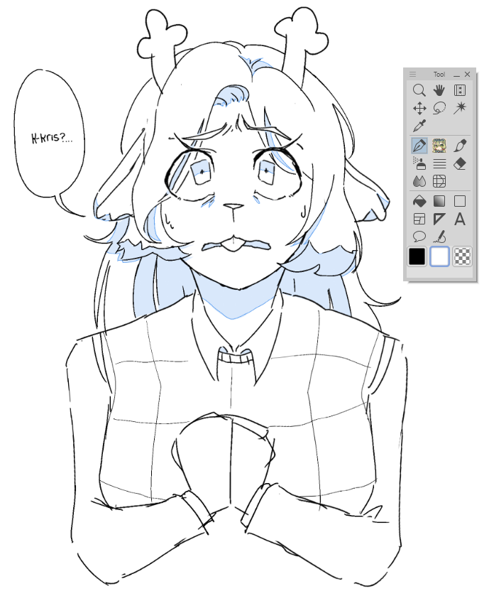 Ashimates's tweet photo. Noelle for a drawing warmup #Deltarune https://t.co/Oe3zzLZxii