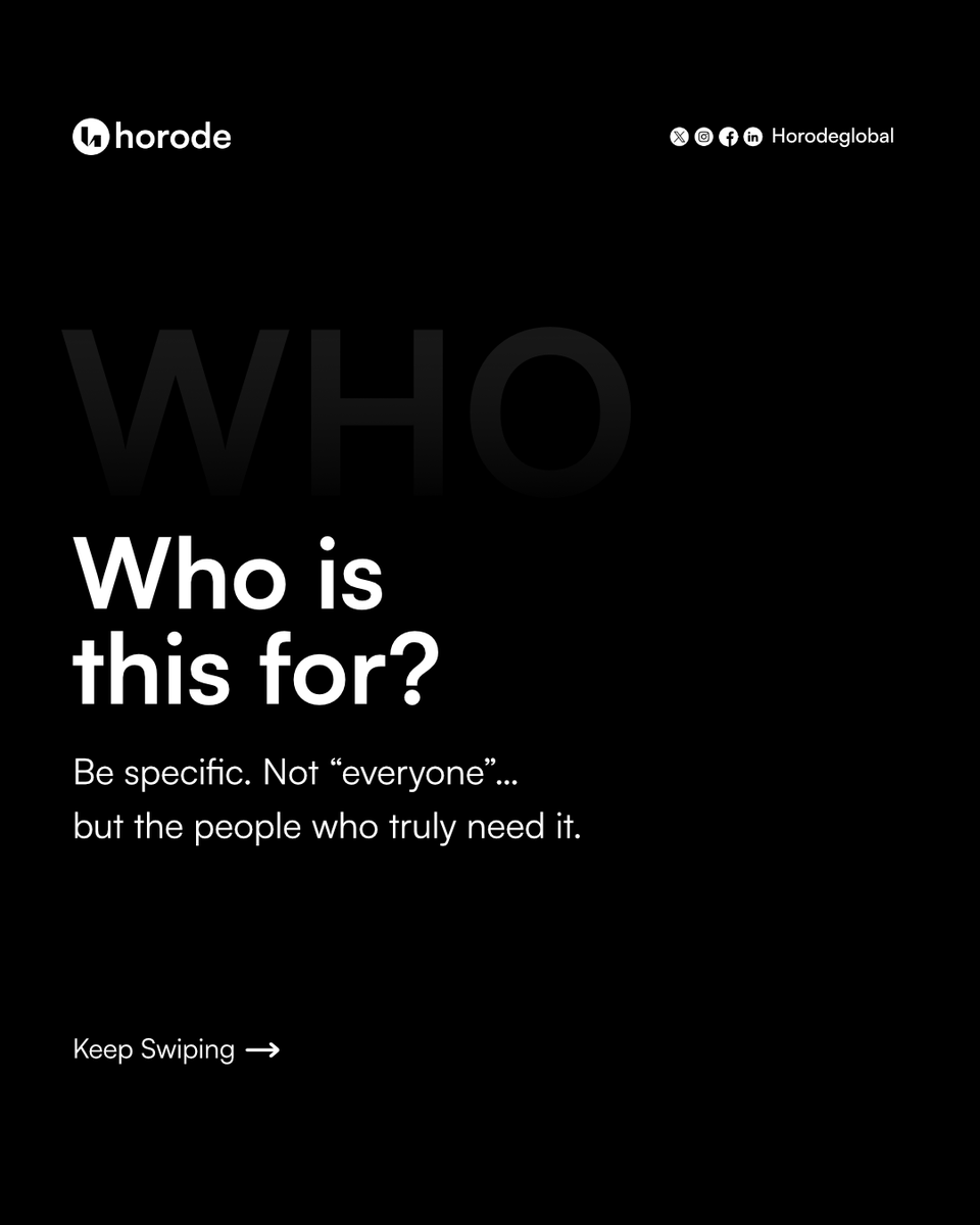 horodeglobal's tweet photo. Most businesses struggle not because of a marketing problem. Rather, it's an audience problem.
When you know the WHY, WHAT, and WHO of your business. You see great changes
Struggling to know your target audience?

Send me a message, let's fix it.
#bussinessgrowth https://t.co/F84i4UsVYk