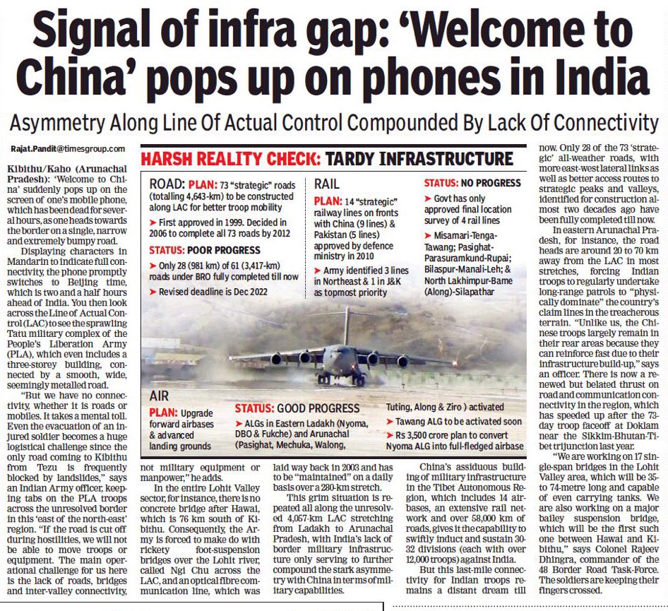 IamRajat_Pandit's tweet image. #BlastFromThePast I reported in 2018 from the #LAC on the poor state of India’s #BorderInfrastructure. Since then, esp after PLA incursions in April 2020, India has somewhat reduced huge  infrastructure differential but a lot still needs to be done. No #DeEscalation yet along LAC