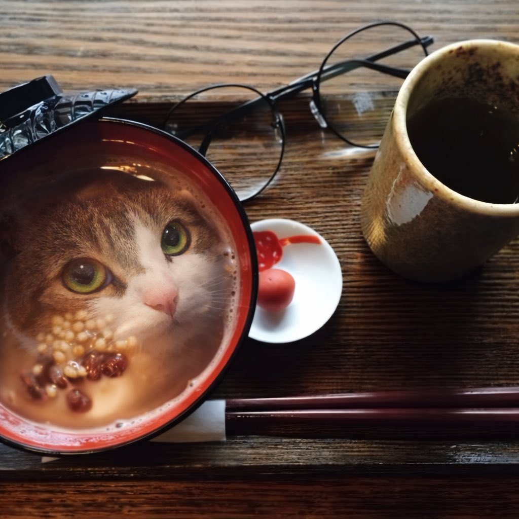 ニコちゃんとこたろう先生とトロとわさび姐さん tweet media