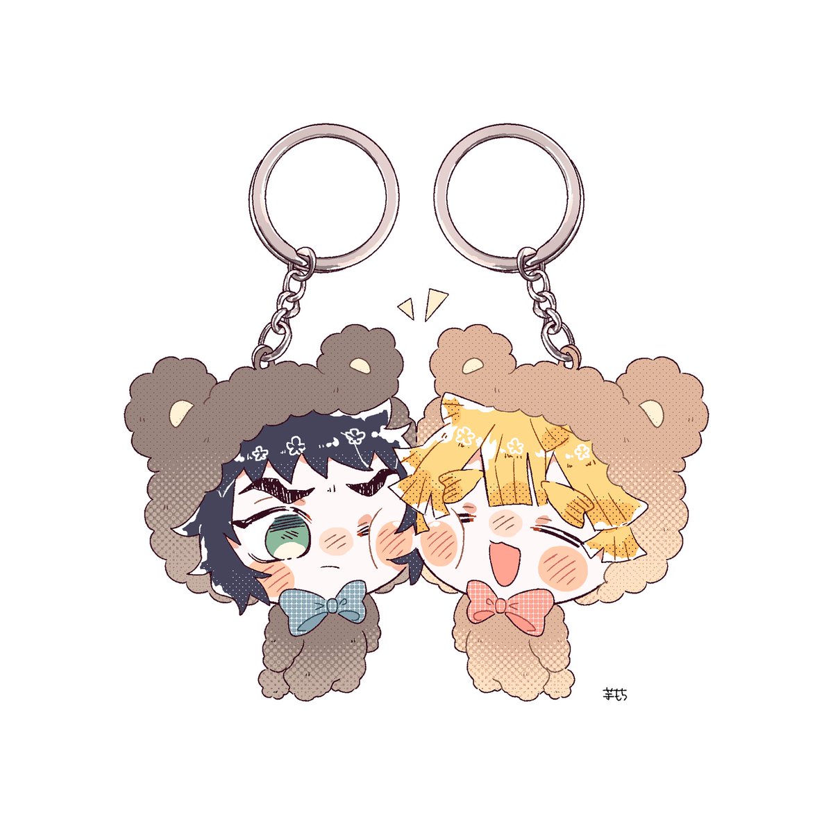 磁石で分かたれないキーホルダー🧸