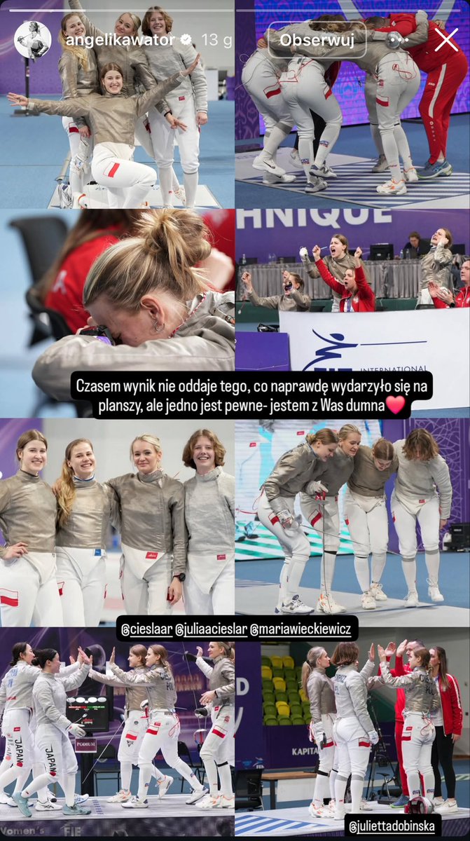 Igrzyska2024's tweet photo. Szermierka 🤺
Polskie szablistki zajęły czwarte miejsce w zawodach Pucharu Świata w Taszkencie.
Polki walczyły w składzie:
🔹Julia Cieślar
🔹Zuzanna Cieślar
🔹Angelika Wątor
🔹Maria Więckiewicz
#WorldFencing
@PZSzerm https://t.co/v2SE0xMDZn