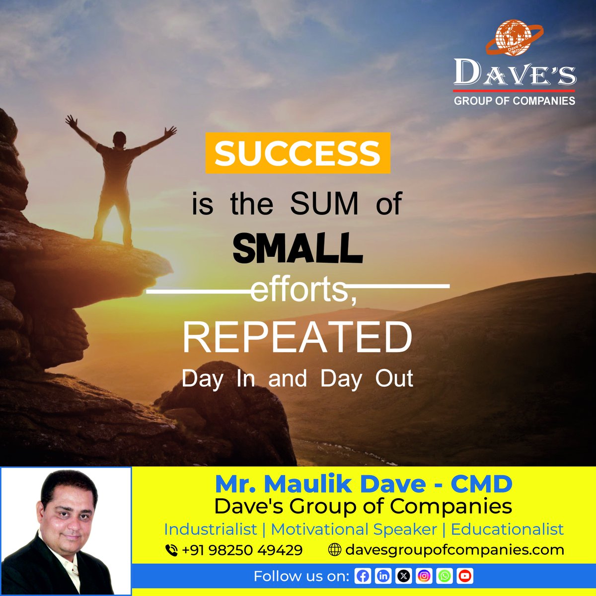 Good Morning!

Big results come from small actions done daily.
No shortcuts. No excuses. Just consistency.

Keep moving forward.