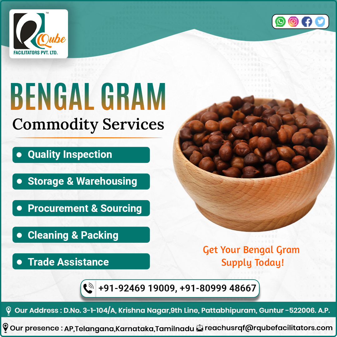 r_qube's tweet image. 𝘽𝙀𝙉𝙂𝘼𝙇 𝙂𝙍𝘼𝙈 𝘾𝙤𝙢𝙢𝙤𝙙𝙞𝙩𝙮 𝙎𝙚𝙧𝙫𝙞𝙘𝙚𝙨 𝙌𝙪𝙖𝙡𝙞𝙩𝙮 
𝑪𝒐𝒏𝒕𝒂𝒄𝒕 𝒖𝒔 : +91-92469 19009, +91-80999 48667 #rqube #Pulses #Chana #AgriSupply #BulkTrading #FoodGrains #AgriExport #SupplyChain #GrainMarket #WholesaleAgri #FarmProducts #IndianAgriculture
