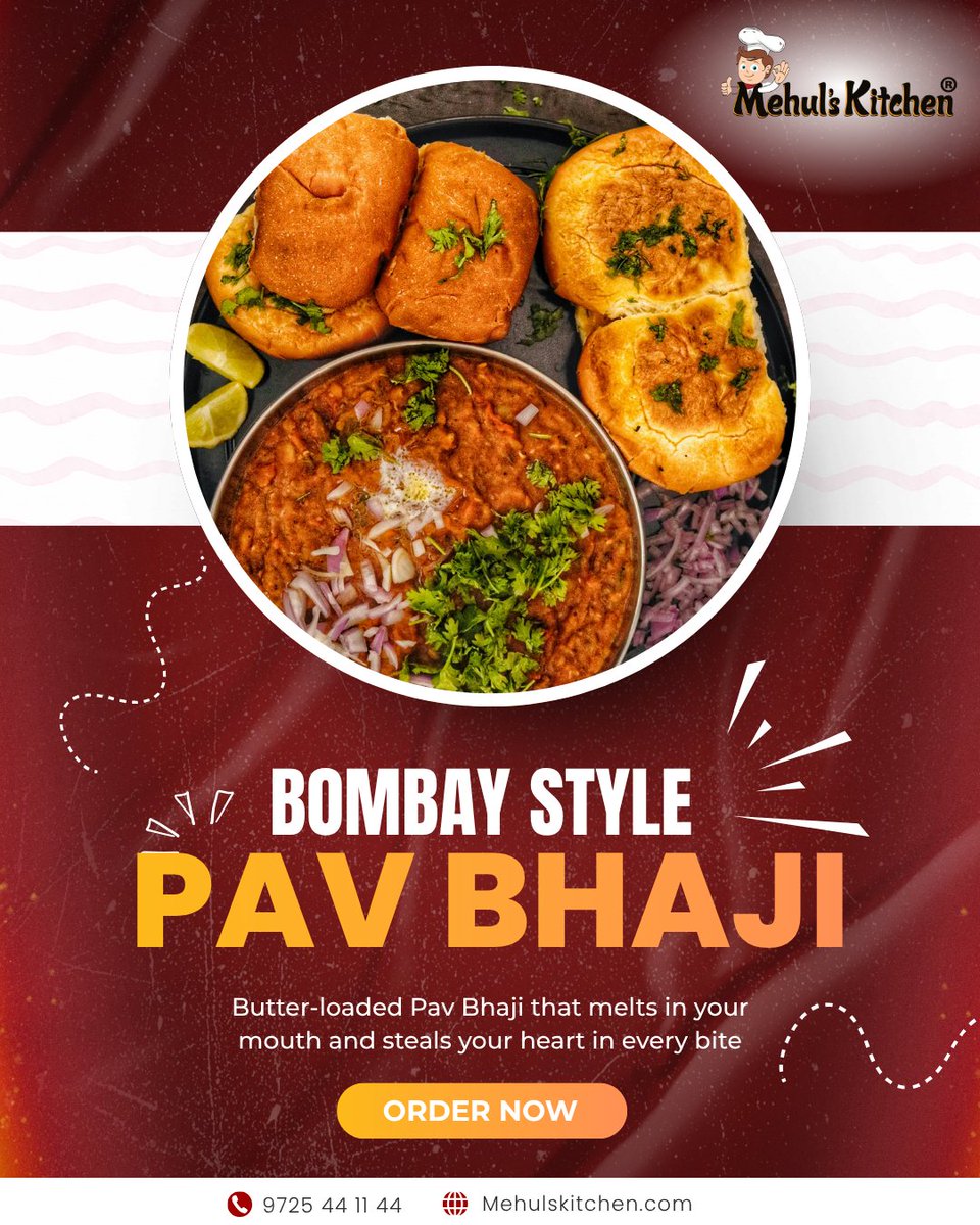mehulskitchen's tweet photo. BOMBAY STYLE PAV BHAJI

Butter-loaded Pav Bhaji that melts in your mouth and steals your heart in every bite

Visit us or order online now
9725 44 11 44
https://t.co/zRjQKnVx8C

#mehulskitchen #mehulskitchenrajkot #bombaystylepavbhaji #bombaystylepavbhajiinrajkot https://t.co/5LUytY3rUS