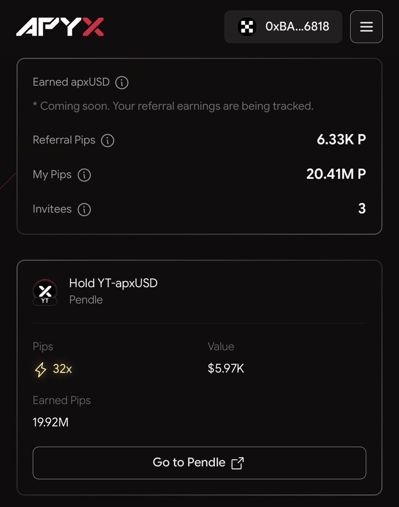 0xEquantish's tweet photo. APY itu biasa.
APYX beda.
Banyak yang masih nunggu.
Padahal game-nya udah jelas:
➡️ optimize yield
➡️ kumpulin pips
➡️ posisi sebelum crowd masuk

Kalau lu masih mikir “terlalu awal”
biasanya justru itu sinyal terbaik buat mulai.

NFA, tapi…
early positioning > late conviction.

Join: https://t.co/gLzjI0PDWf

@apyx_fi @apyGOAT