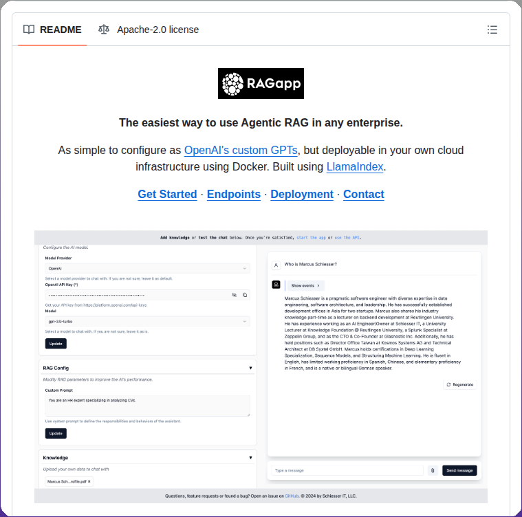 RAGapp：企业级 Agentic RAG 部署方案