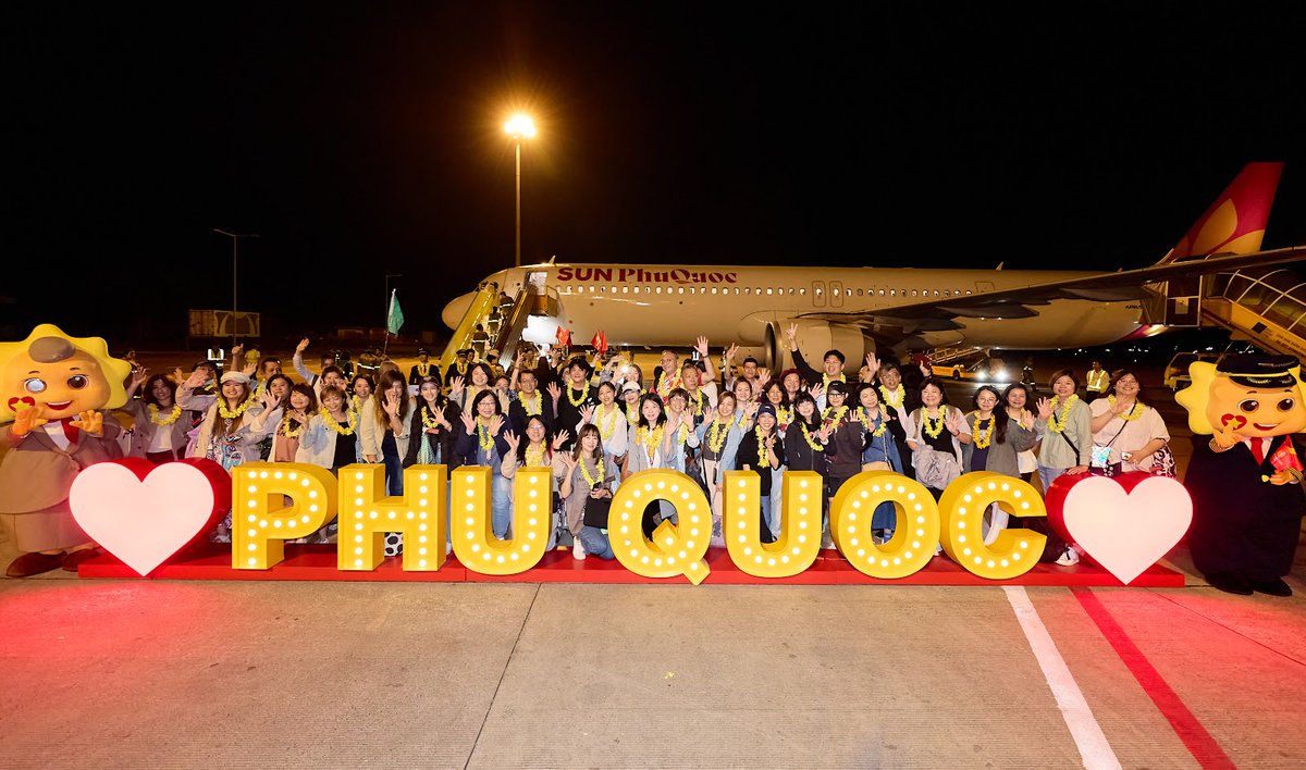 Gate7aviation's tweet image. Sun PhuQuoc, la compagnie aérienne du groupe Sun Group — a officiellement lancé sa première liaison internationale reliant Phu Quoc à #Taipei (Taïwan). Cet événement marque une première étape dans sa stratégie visant à connecter #PhuQuoc au reste du monde et à positionner