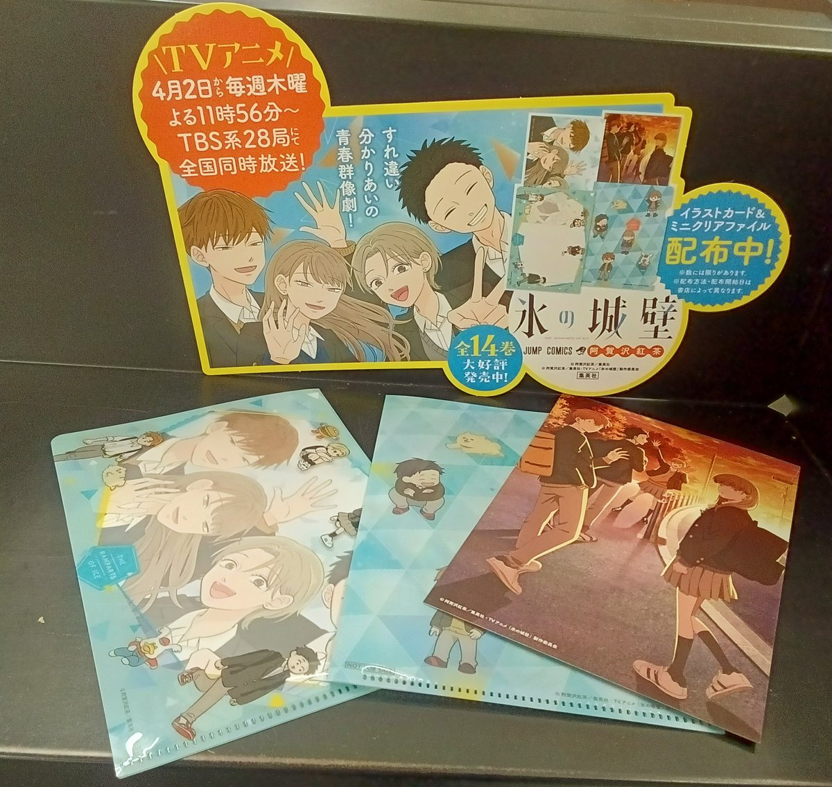 TVアニメ「氷の城壁」好評発売中! イラストカード&ミニクリアファイル