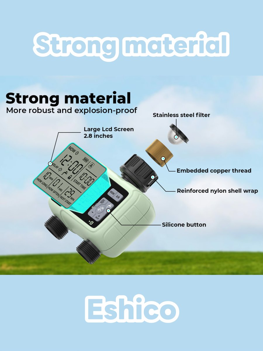 Eshico_Ningbo's tweet image. HCT-326🌻Water Timer: Our Garden's Ideal Partner!🥰

🌱Robust &amp;amp; Explosion-Proof
🌱Simple Button Operation
🌱Dual-Zone Programming
🌱Versatile Garden Solutions
🌱Smart Rain Delay
🌱Flexible Watering Modes

Let Every Drop of Water Play a Value!💧

#WaterTimer #gardening #plants