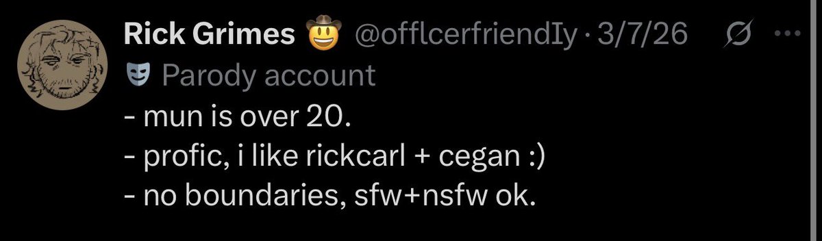AP0C0LYPSEANGEL's tweet photo. // Hey so this is absolutely not
okay and fucking disgusting what the actual fuck….??  these accounts ship CARL GRIMES with … with his father Rick ……. and also ship Carl with Negan……….. romantically………. and the carl in the bio says ‘16’ 

these are also full adults https://t.co/MSSCJvQQfB