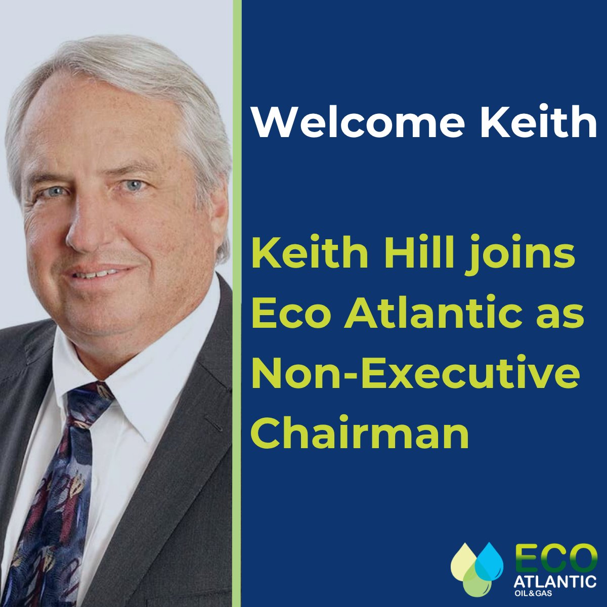 EcoAtlantic_OG's tweet image. #ECO is pleased to announce the result of its AGM and the appointment of Keith Hill as its Non-Executive Chairman, succeeding Peter Nicol who remains as a Non-Executive Director.

Gil Holzman, President and CEO of Eco: "On behalf of the Board and everyone at Eco, I thank Peter
