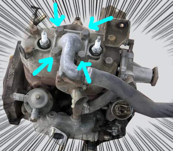 それにしてもZMはサーモスタットハウジングのボルトと
シリンダースタッドボルトが共用なのが
「ハァ?」て感じですよ…
2G10を見習え!! 