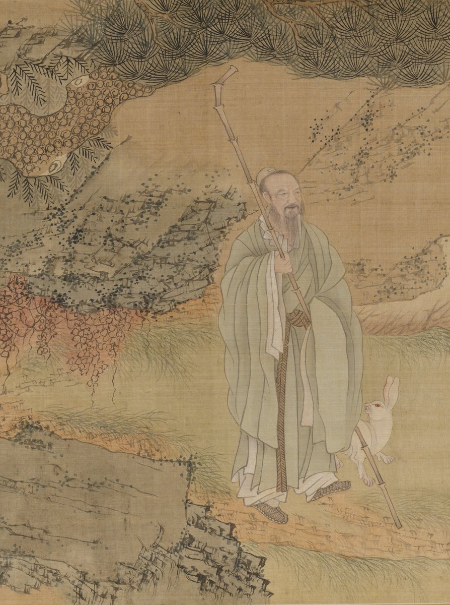 Ming dynasty official Zhang Yandeng commissioned a portrait from Cui Zizong—one of the most renowned artists of the time—to turn himself into an immortal hiking in the Changbai Mountains with a lucky rabbit by his side. Best hiking buddy ever!
#MuseumMonday
明 崔子忠 长白仙踪图卷