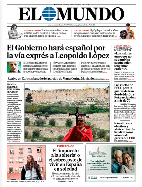 ☕  Buenos días!
📰 La portada de El Mundo
