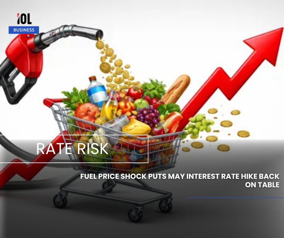 IOL's tweet photo. South Africans already squeezed by rising fuel, food and energy costs could face more pain soon. Interest rates are expected to climb by 0.25 percentage points by mid‑year, with May flagged as the earliest point for the hike.
#FuelShock #RateHike #CostCrunch #SouthAfrica
Read on https://t.co/hZS1LkkrW2