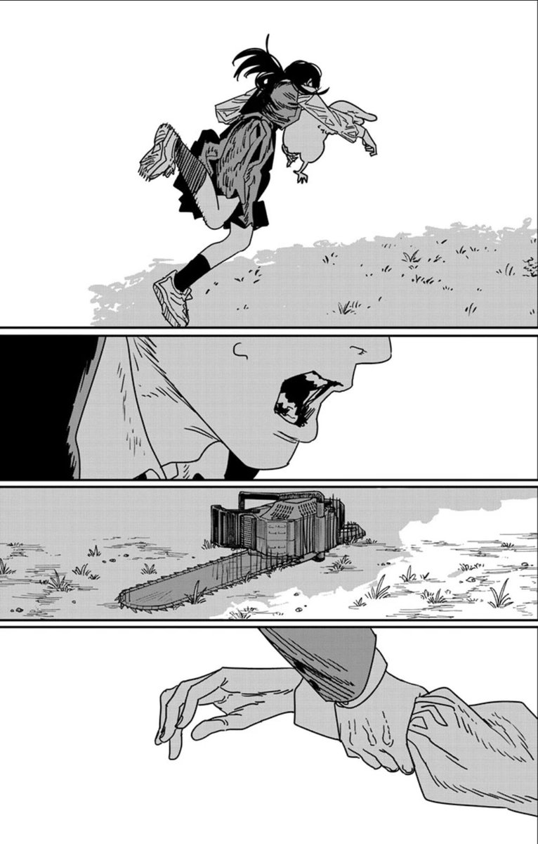 BlueBirdy_Asa's tweet photo. What if the message of this panel is Chainsawman fans need to let go of Chainsawman and interact with real women outside? https://t.co/cRtjyKPcv3