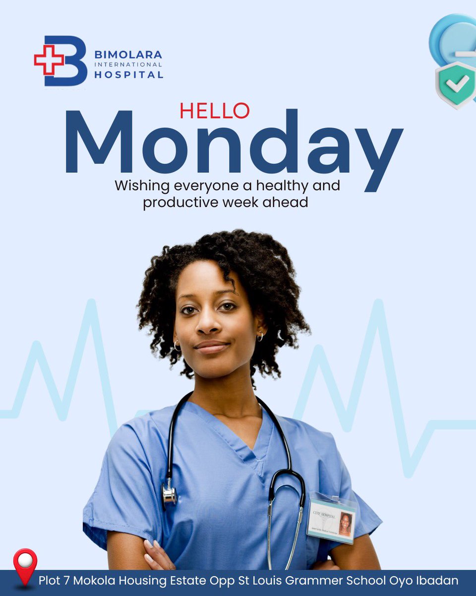 Bimolara's tweet photo. Remember to stay healthy this week.
#Bimolarainternationalhospital
#ibadanhospital https://t.co/93lXDtmTlA