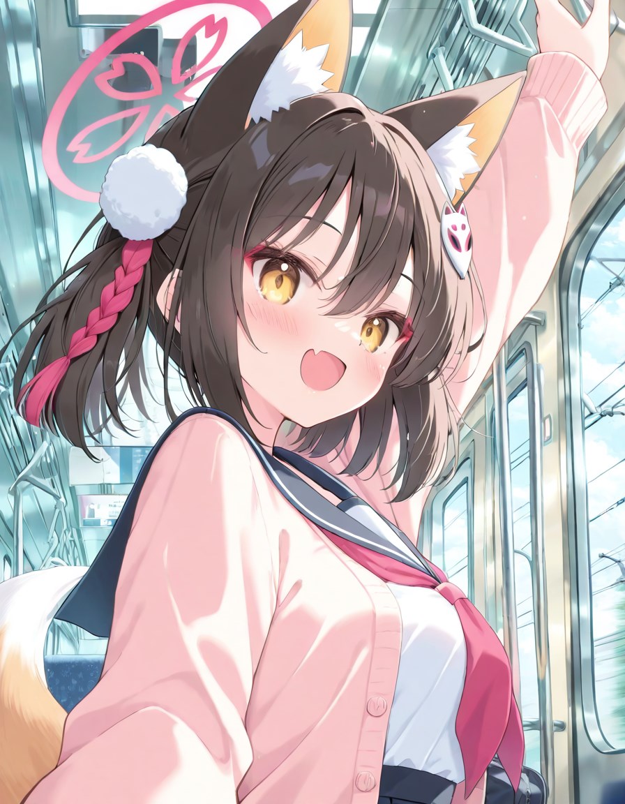 MNanashi17148's tweet image. 通学中の久田イズナちゃん
#StableDiffusion 
#Illustrious 
#ブルーアーカイブ 
#久田イズナ