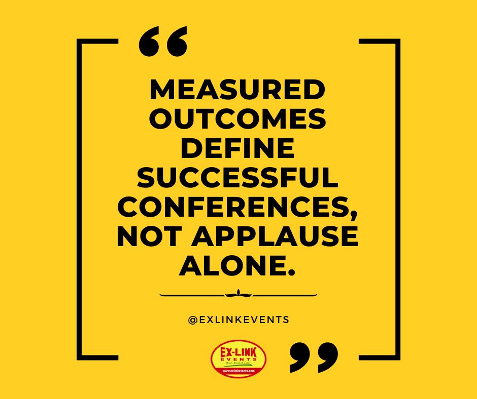 exlinkevents's tweet photo. Applause fades. Results remain.
“Measured outcomes define successful conferences, not applause alone.”
Feedback forms matter more than claps.
#EventMetrics #ConferenceROI #BusinessEventsPH #EventLeadership #Exlinkevents https://t.co/sSR3G93OBh