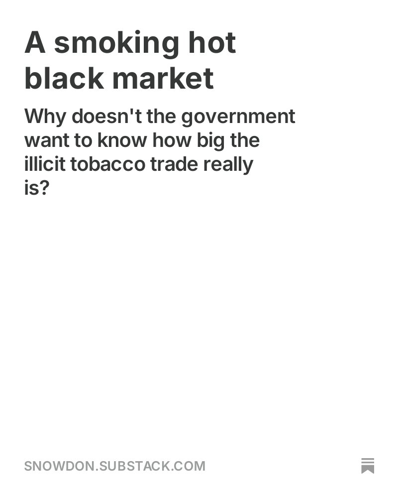 how much tobacco from england to ireland On paper, Ireland has a much bigger black market in tobacco than the UK,  but that is only because they measure it properly. https://t.co/udIfih1ivI