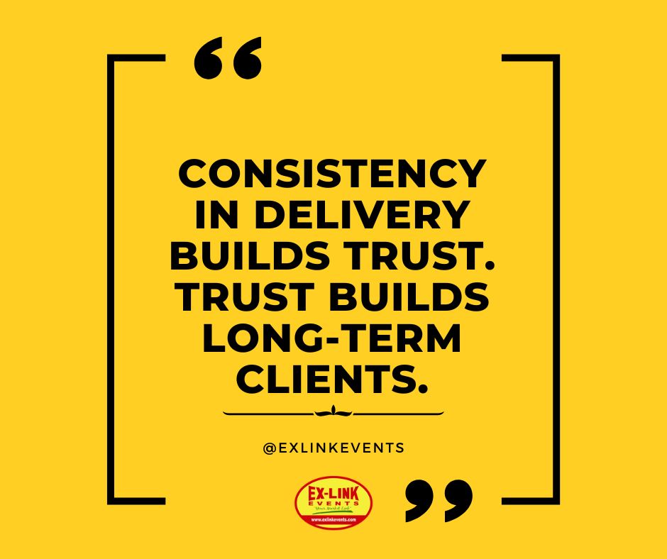 exlinkevents's tweet image. Trust is built through consistency.

“Consistency in delivery builds trust. Trust builds long-term clients.”

Repeat clients are not luck. They are earned.

#ClientRetention #EventManagementPH #ProfessionalOrganizer #Exlinkevents #CorporateEvents