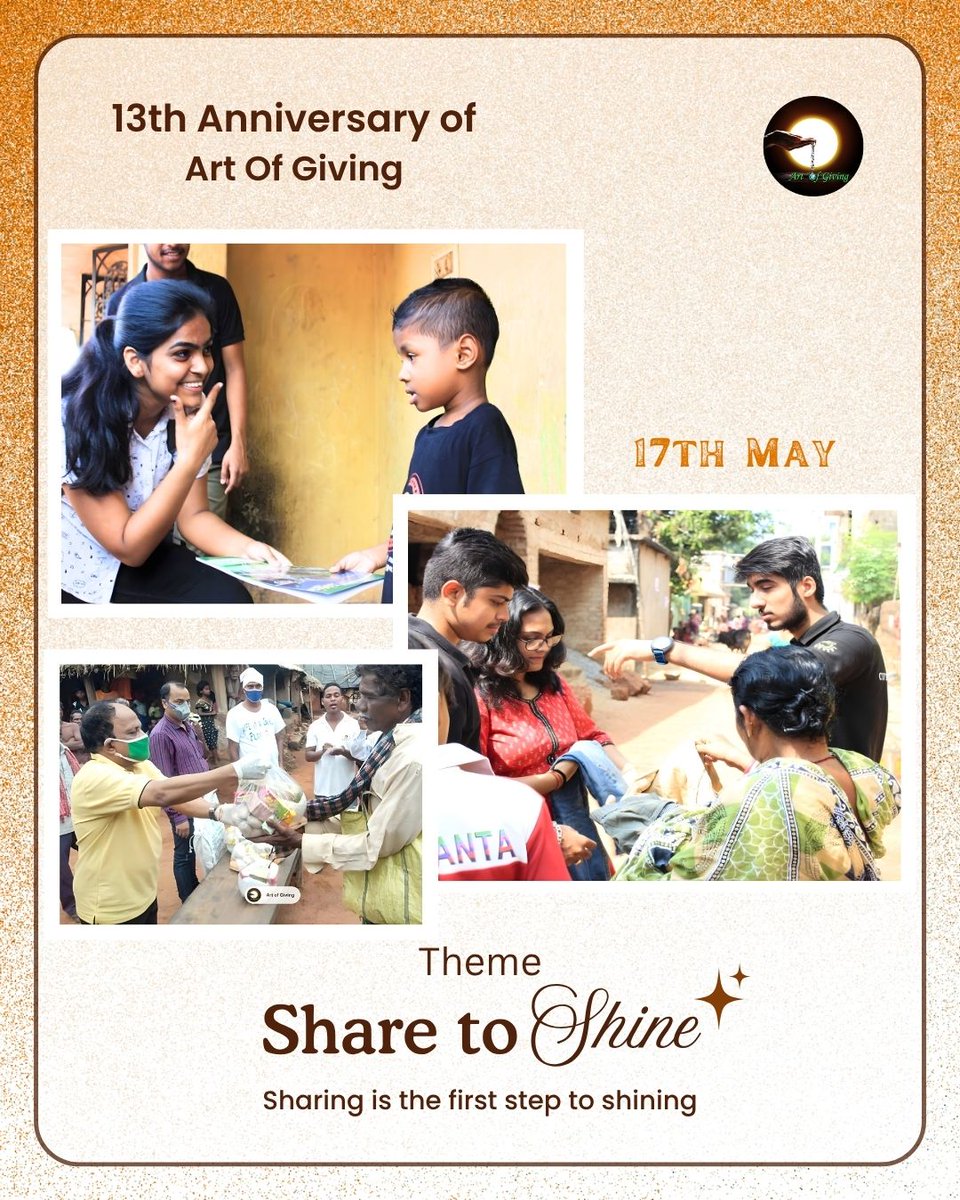 When we give with an open heart, we help others rise and shine. Art of ...