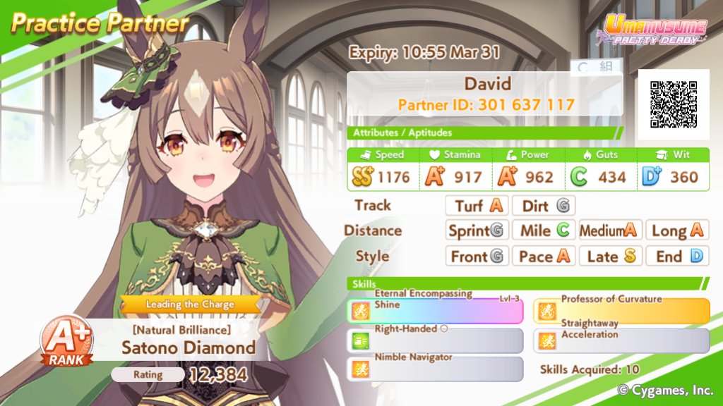 Rairic808's tweet photo. Finally got my first A+!!!

#Umamusume #Race #Held #Practice #Partners https://t.co/tjQOUsBN6f