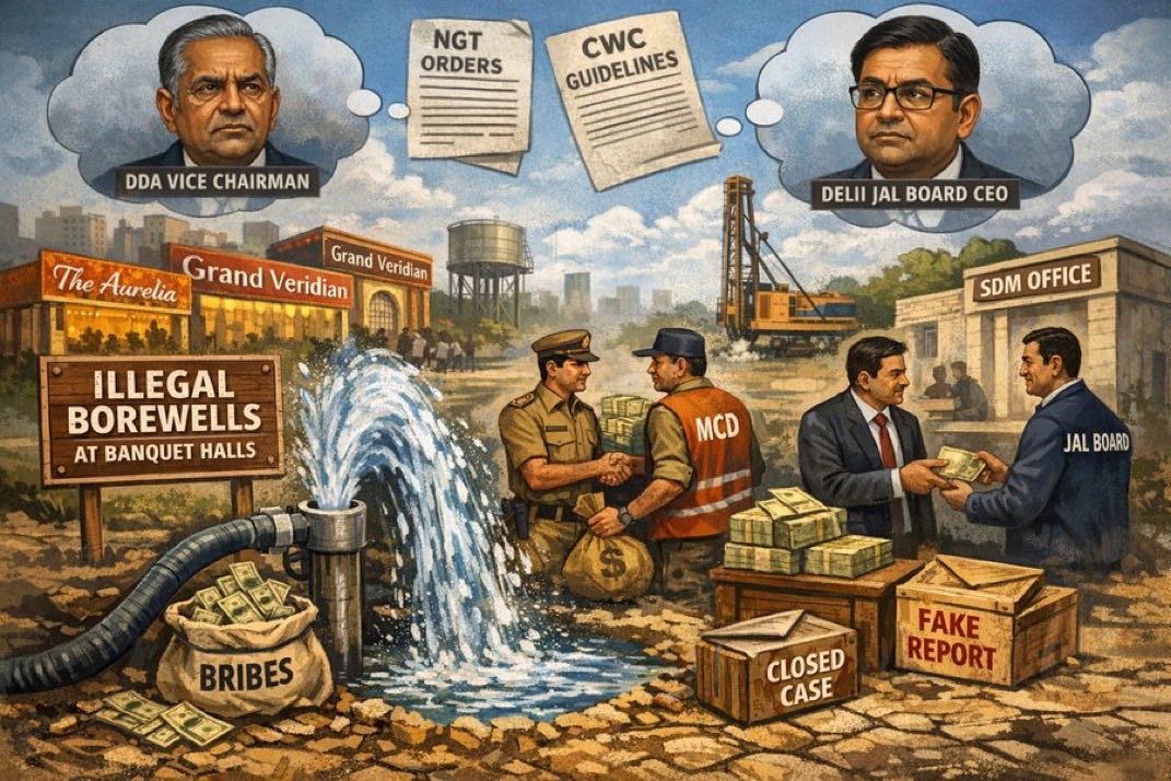 PressSubodhJain's tweet image. कड़कड़डूमा इलाके में @official_dda लीज़ पर चल रहे दर्जनभर बैंक्वेट मालिकों ने अवैध तरीके से बोरवेल करा रखे हैं!

जानकारी @dmeastdelhi के SDM और @DelhiJalBoard को मिली तो इलाक़े के #EE_DJB और #SDM कार्रवाई की जगह लार टपका रहे हैं।

सूत्रों की मानें तो दोनों ने कमाई की क़वायद में
