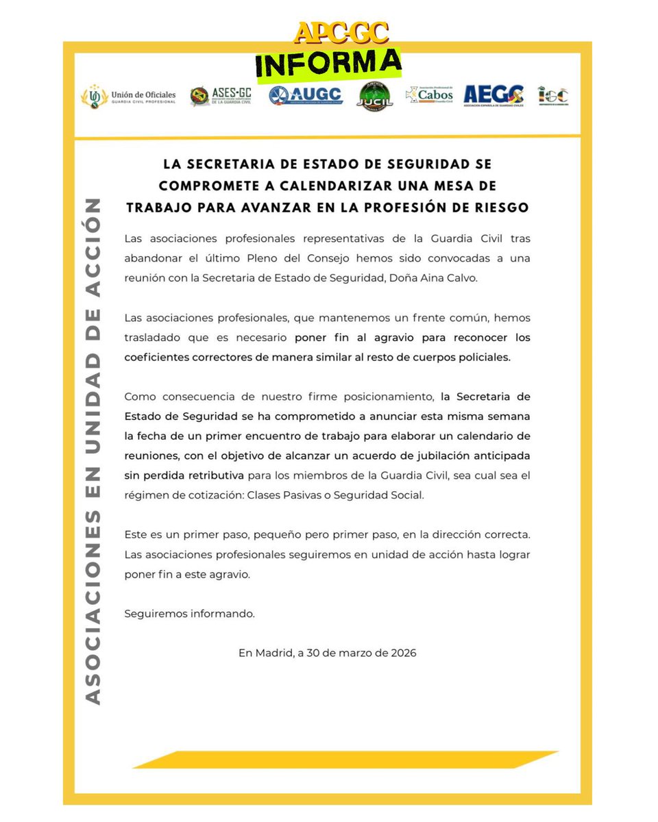 Asociación Profesional de Cabos G.C. tweet media