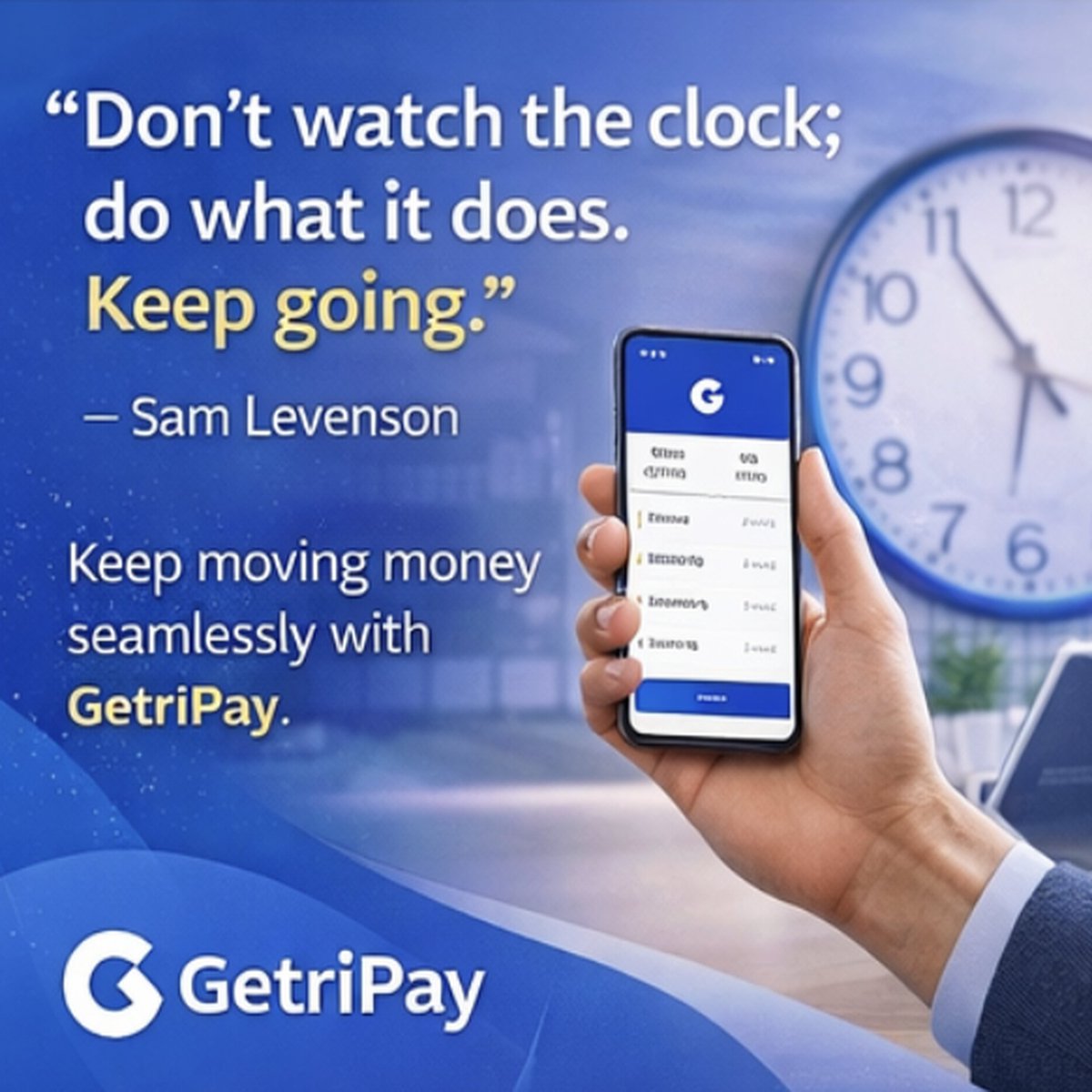 GetriPay's tweet photo. Start the week strong and keep your money moving seamlessly with GetriPay. #getripay #happynewweek #digitalbanking #finance #bank #fintech https://t.co/c4SuZ8dO8m