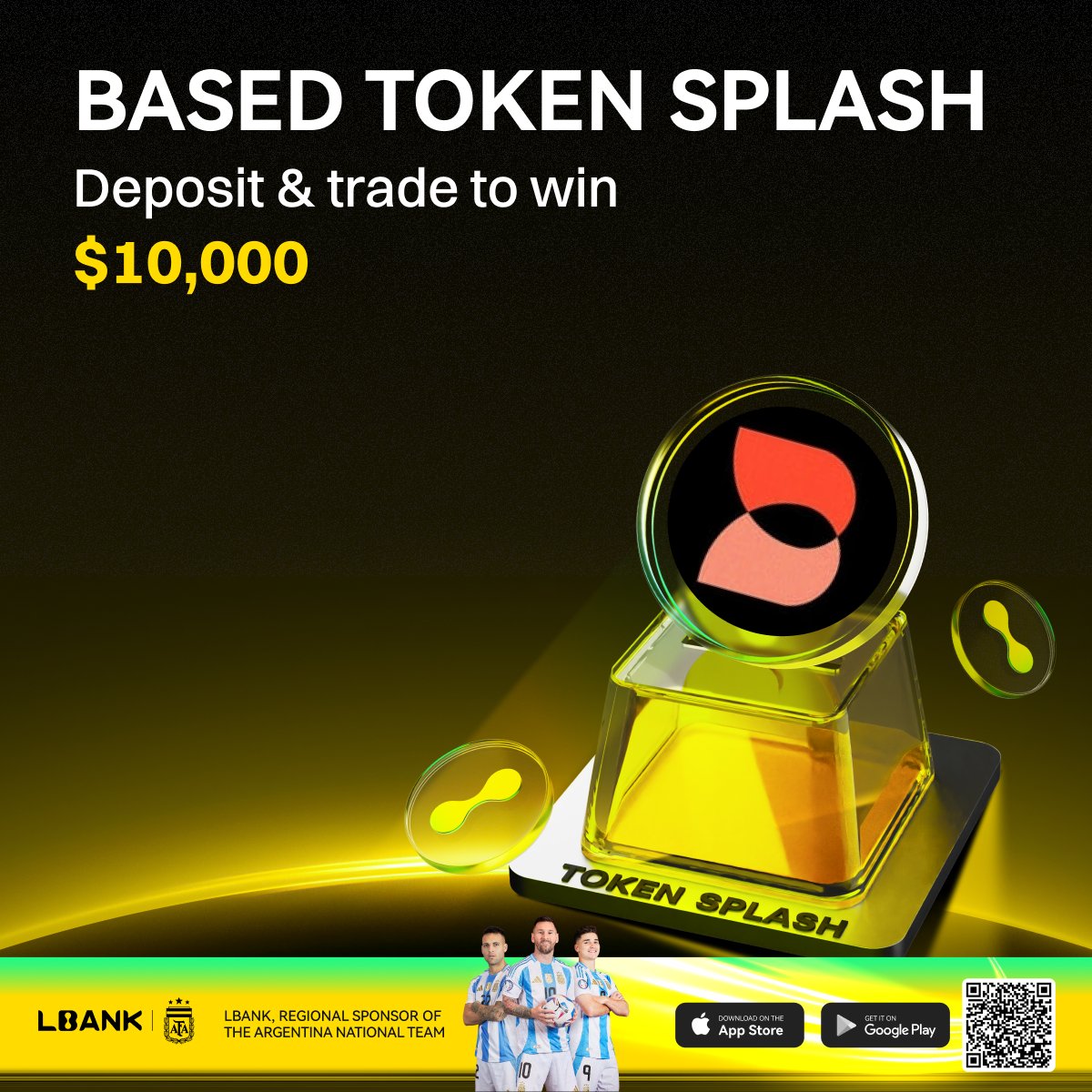 LBank_Exchange's tweet photo. 🎉 BASED Token Splash is live on LBank! 🎉
 
💰 Deposit & trade BASED to share a massive $10,000 prize pool!
 
✨ Three ways to earn rewards:
 1️⃣ Newcomer Challenge – Perfect for first-time users
 2️⃣ Futures Trading – Trade BASED to share huge rewards
 3️⃣ Invite Friends – Earn more by inviting friends to join
 
🚀 The event is already live — don’t miss your chance to grab BASED!
 
👉 Join now: https://t.co/ASQH96UsAU